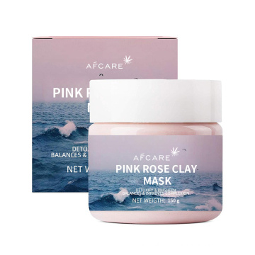 Masque à l&#39;argile rose australien purifiant OEM Pure Rose Powder Masque nettoyant bio pour le visage à l&#39;argile rose Masque hydratant